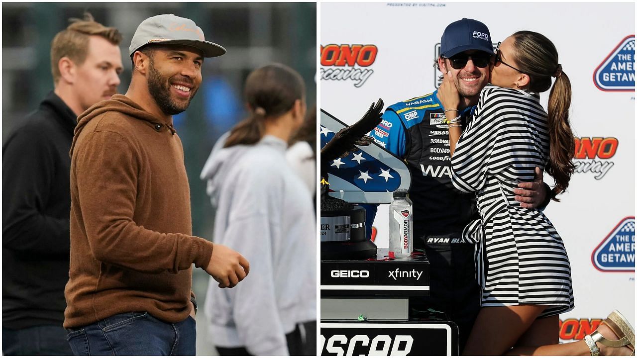 Bubba Wallace, Ryan Blaney, and Gianna Tulio