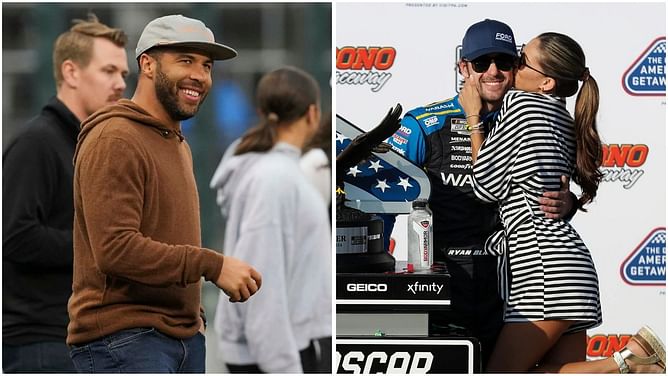 Bubba Wallace drops cheeky 1-word reaction to Ryan Blaney’s wife showing off her husband’s photography skill