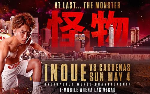Inoue vs. Cardenas fight poster [Image courtesy: @t-mobilearena.com]