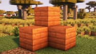 Acacia plank can be a great building block despite its vibrant orange color. (Image via Sportskeeda Gaming || Mojang Studios)