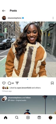 Sloane Stephens Instagram (https://www.instagram.com/p/DH30C7xxOjN/?hl=en&img_index=1)