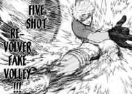 Seishiro Nagi performing the Five Shot Revolver Fake Volley (Image via Kodansha)