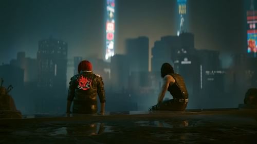 Johnny Silverhand and V in Cyberpunk 2077 (Image via CDProjektRed)