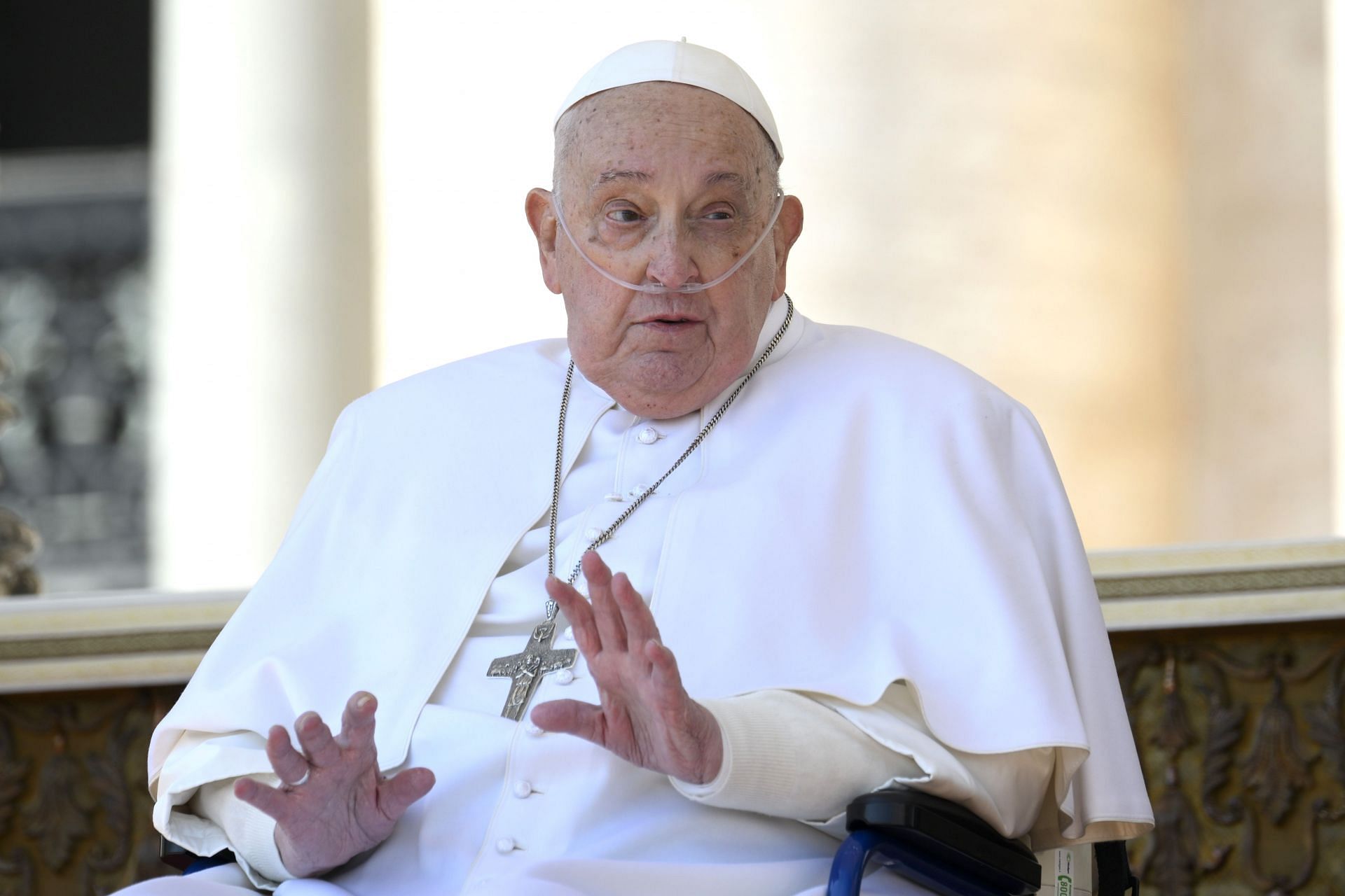 Pope Francis Greets Pilgrims During The Jubilee Of The Sick And Health Care Workers - Source: Getty