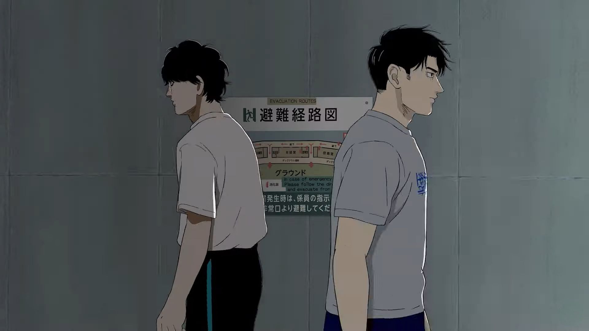 Komiya and Togashi as seen in the Hyakuemu anime movie (Image via Rock&#039;n Roll Mountain)