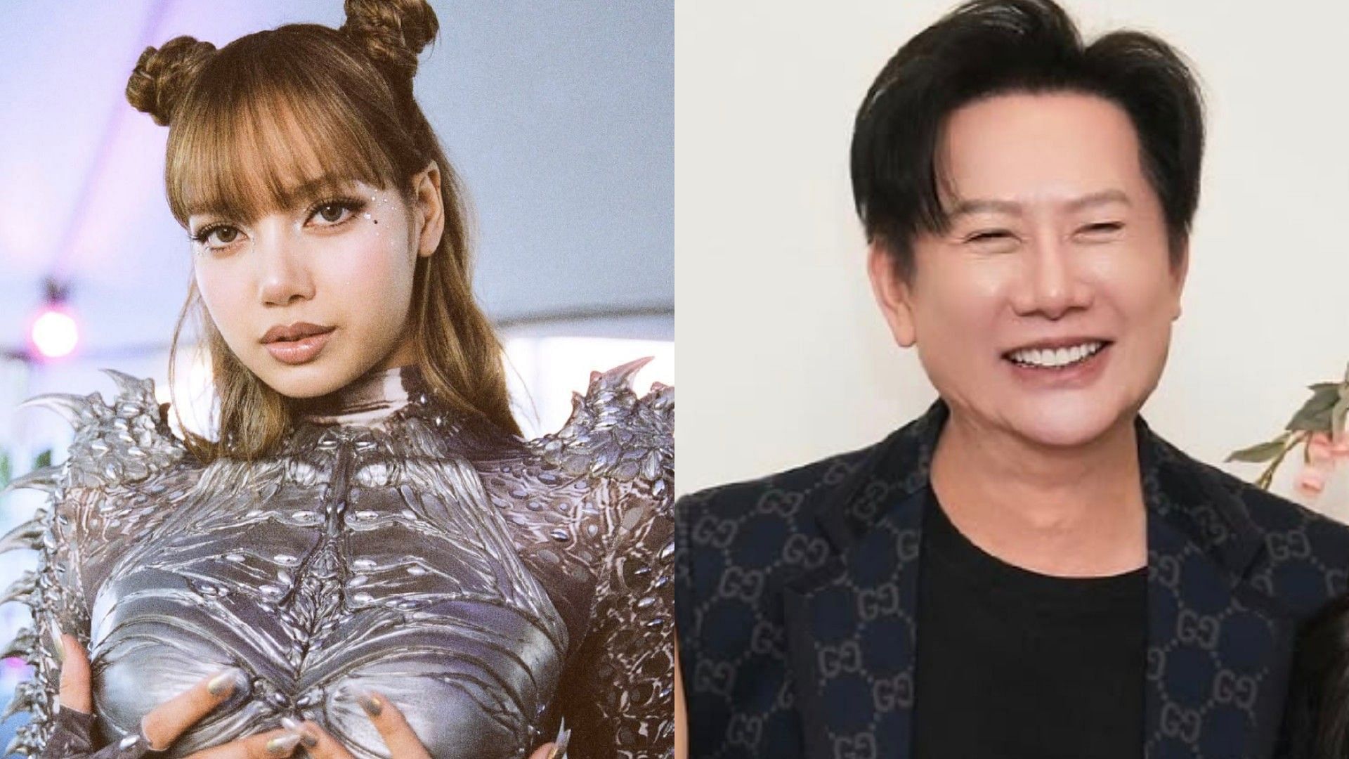BLACKPINK&rsquo;s Lisa and Nawat Itsaragrisil (Image via Instagram/@lalalalisa_m and @nawat.tv)
