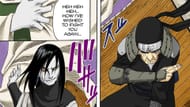 Orochimaru confronts Hiruzen (Image via Shueisha)