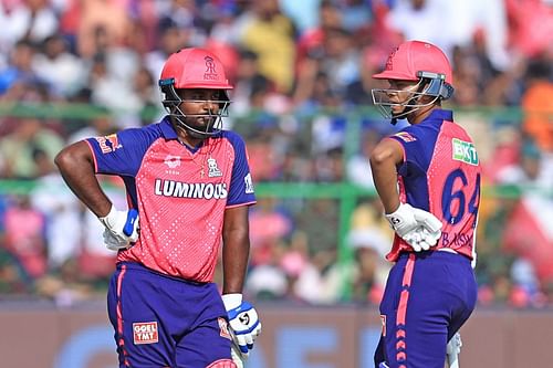 The Rajasthan Royals didn't give the captaincy to Yashasvi Jaiswal (right) when Sanju Samson couldn't lead them for their first three games in IPL 2025. [P/C: Getty]