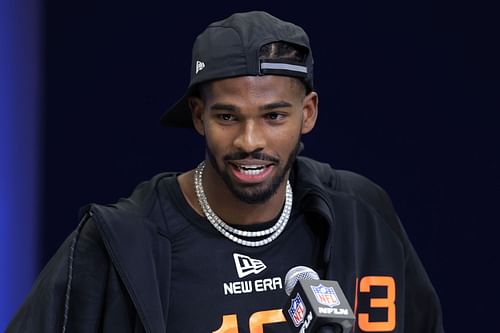 Shedeur Sanders at 2025 NFL Scouting Combine - Source: Getty