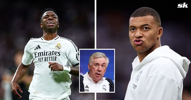 Real Madrid boss Carlo Ancelotti makes feelings clear about Vinicius Jr missing penalty won by Kylian Mbappe in 2-1 loss vs Valencia