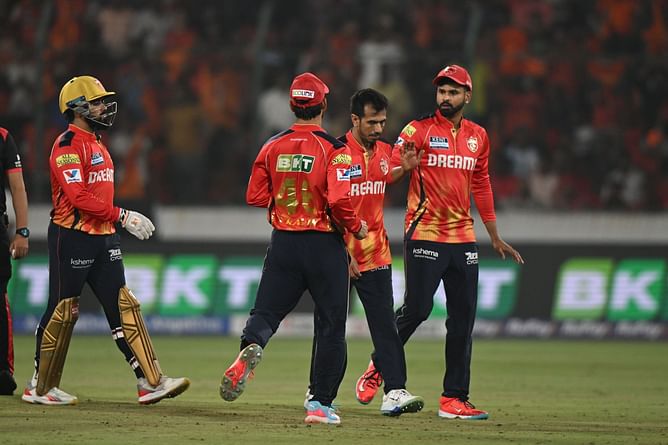 Yuzvendra Chahal strikes in his first over to trap Ajinkya Rahane LBW for 17 in PBKS vs KKR IPL 2025 match