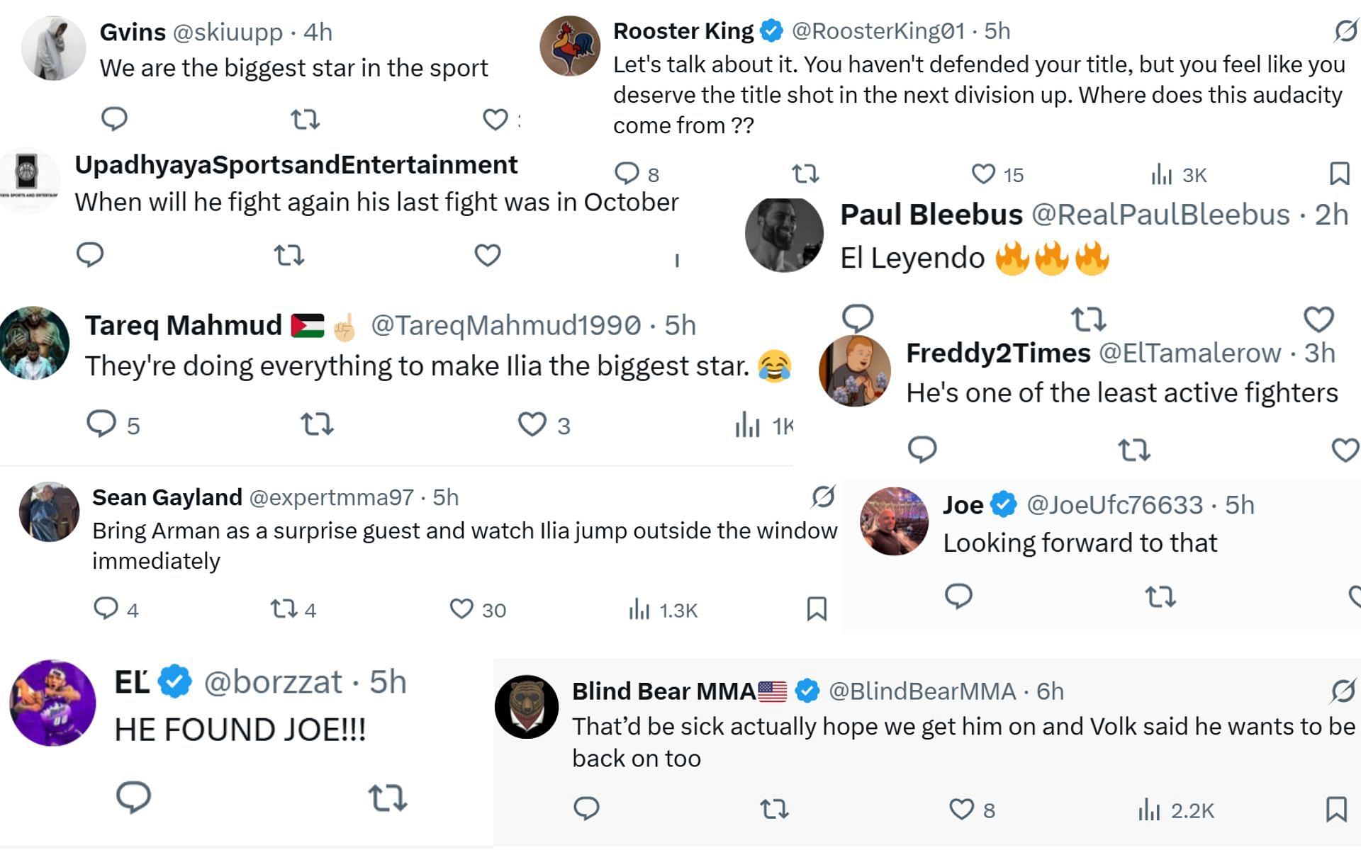 Fan reactions [Screenshots courtesy: @mma_orbit on X]