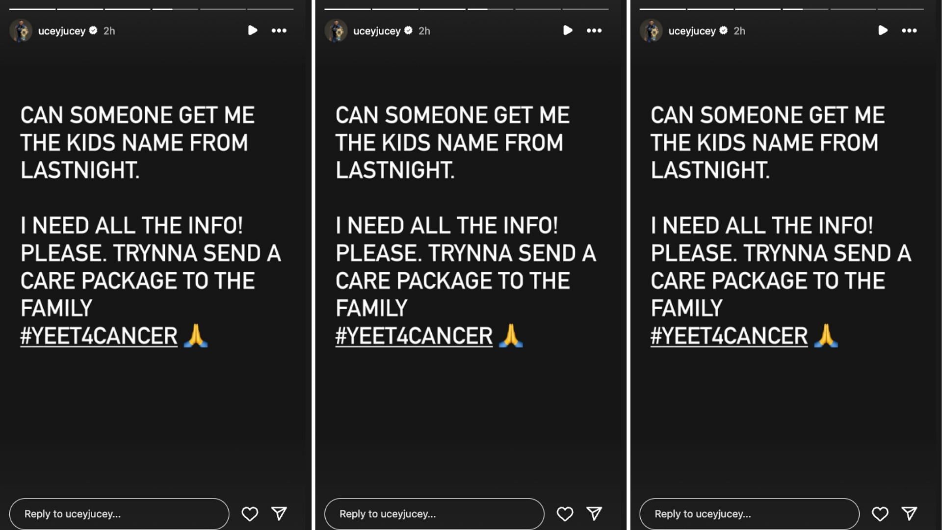 Uso sent a heartfelt message today on social media. [Image credit: Jey Uso&#039;s Instagram story]