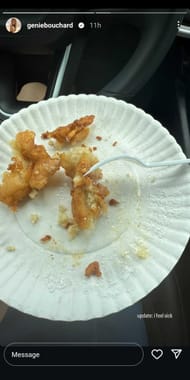 Eugenie Bouchard IG Story. Source: Instagram/@geniebouchard