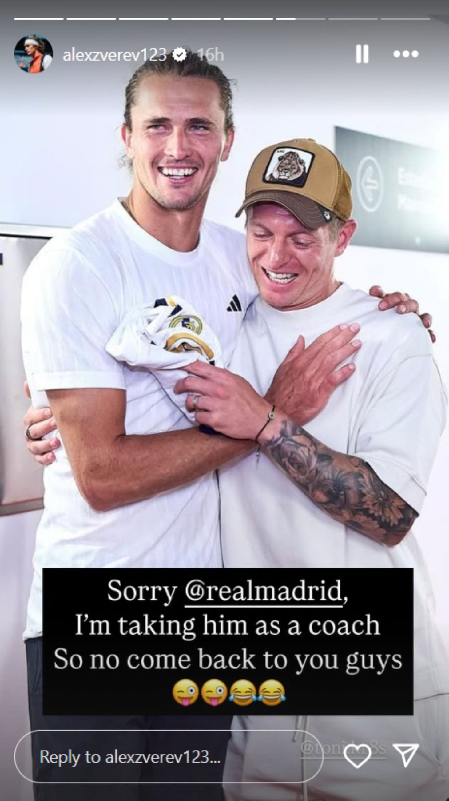 Alexander Zverev jokes about hiring $25 million-worth ex-Real Madrid ...