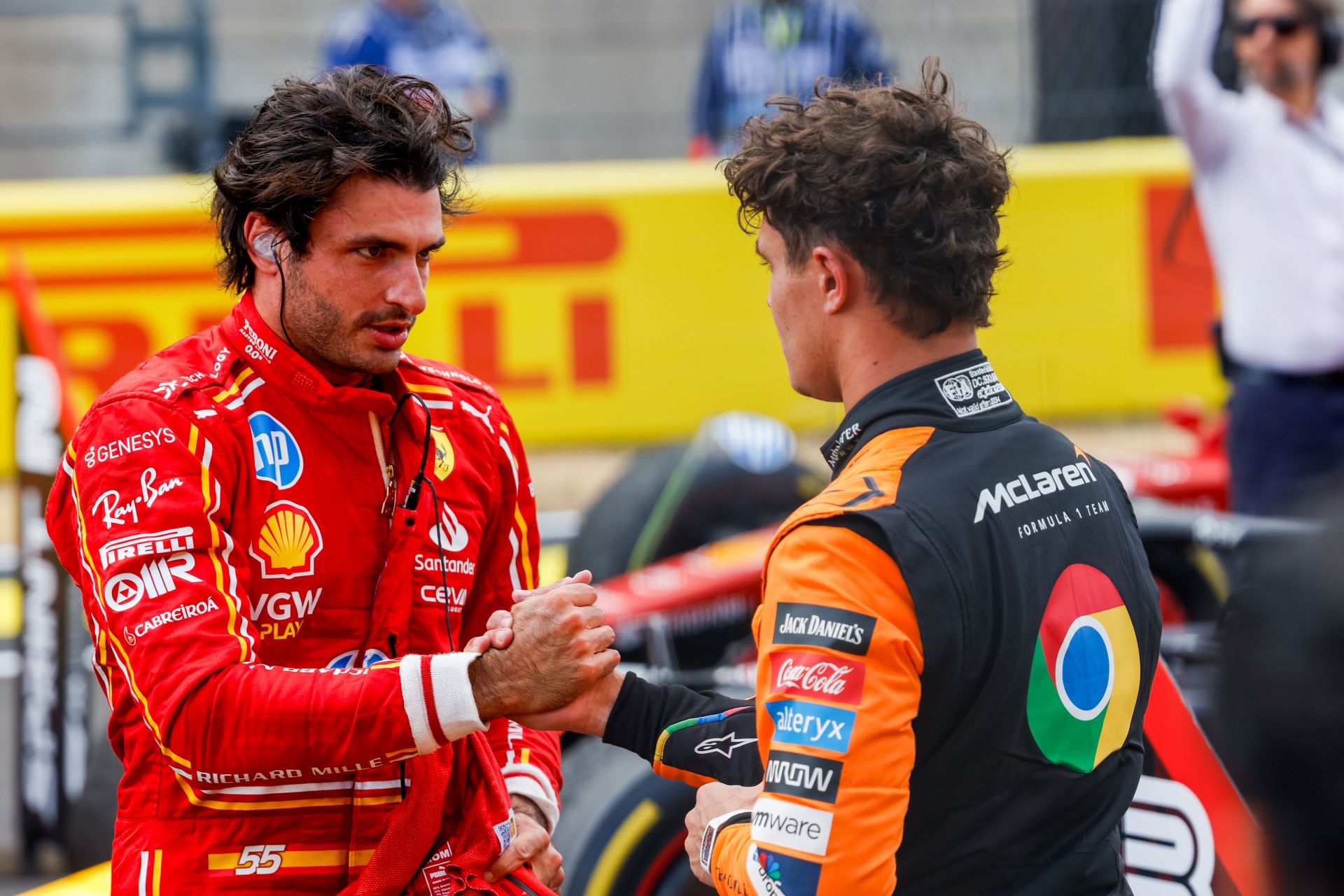 AUTO: OCT 19 F1 Pirelli United States Grand Prix Carlos Sainz and Lando Norris- Source: Getty