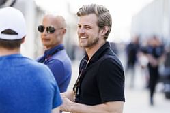 Marcus Ericsson poses at West Village, NYC in dapper all-blue ensemble