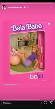 Maria Sharapova IG Story | Source: Instagram/@mariasharapova