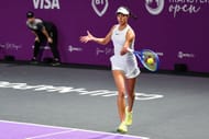 Danilovic plays a forehand at a WTA 250 Tournament on tour - Source: Getty