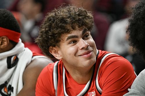 Braylen Nash (#14) of the Ohio State Buckeyes looks on from the bench during the first half of the game against the Texas A&M Aggies at Reed Arena on November 15, 2024 in College Station, Texas. Photo: Getty