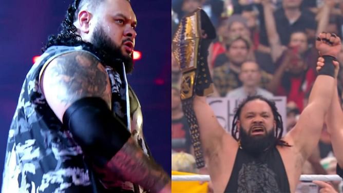 Bronson Reed reacts to Jacob Fatu winning the WWE United States Championship at WrestleMania 41