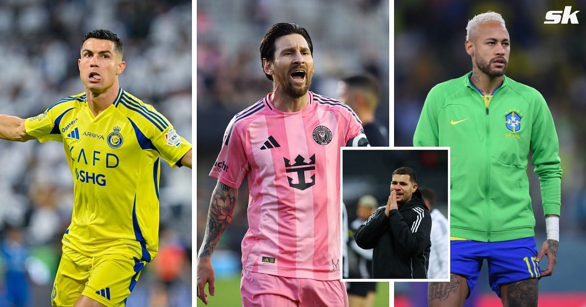 Cristiano Ronaldo, Lionel Messi, Neymar, and Bruno Guimaraes