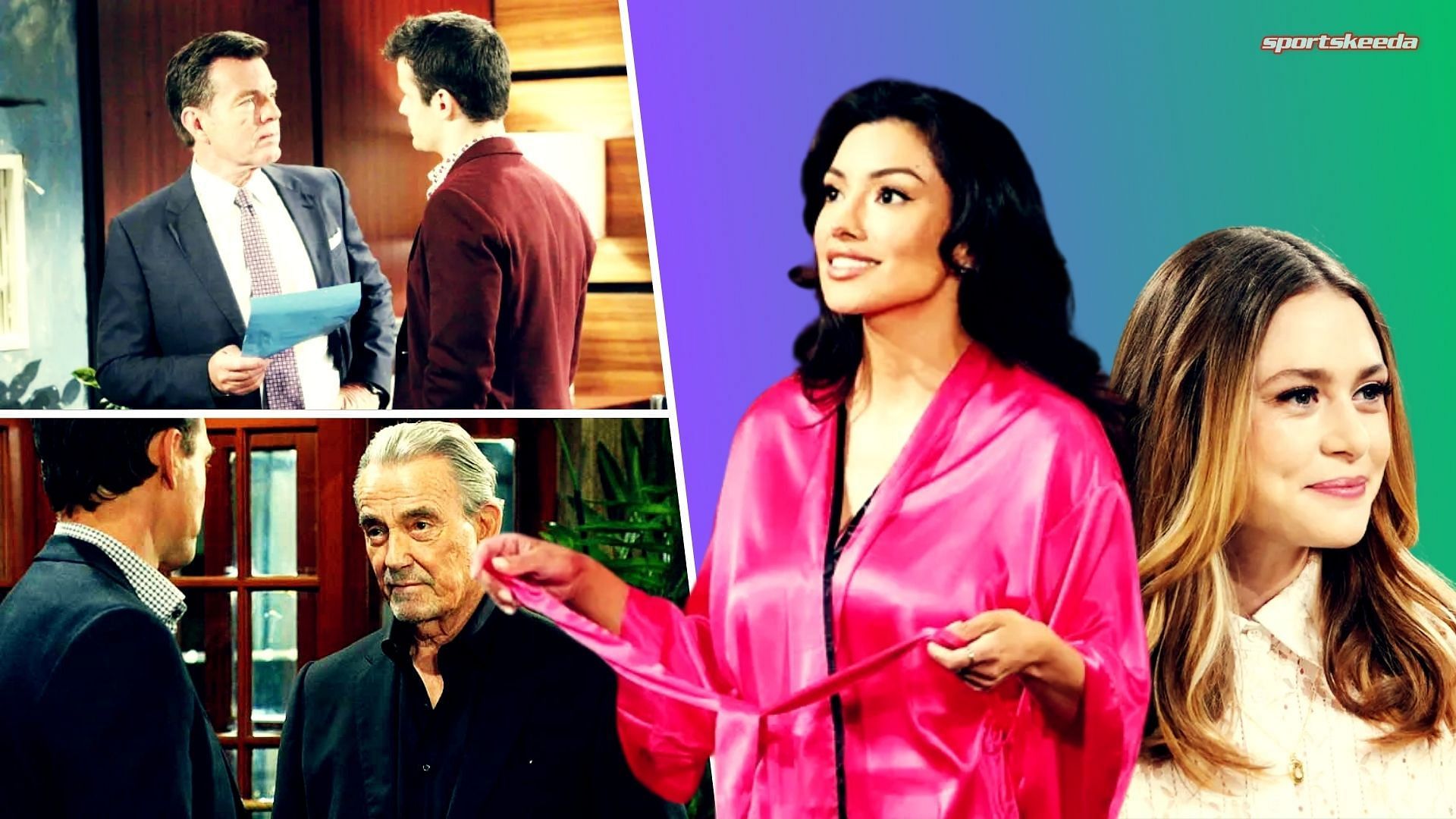 Jack, Kyle, Victor, Audra and Claire on The Young and the Restless (Custom image by Sportskeeda, Original image [CBS])