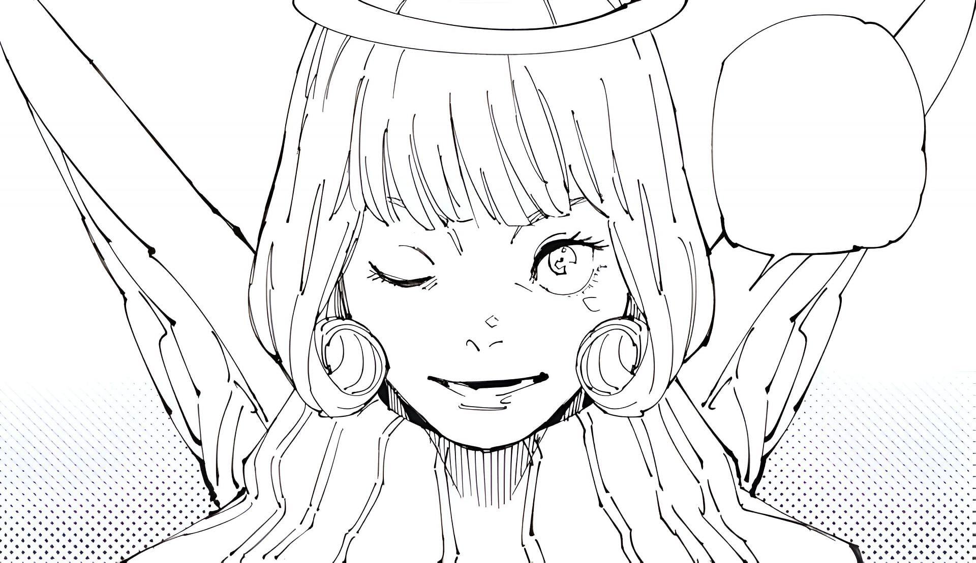 Hana Kurusu as seen in the manga (Image via Gege Akutami/ Shueisha)