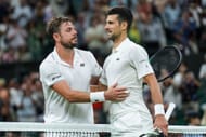 Stan Wawrinka and Novak Djokovic at Wimbledon 2023. (Photo: Getty)