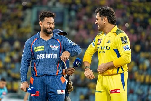 Rishabh Pant and MS Dhoni. (Credits: IPL X)