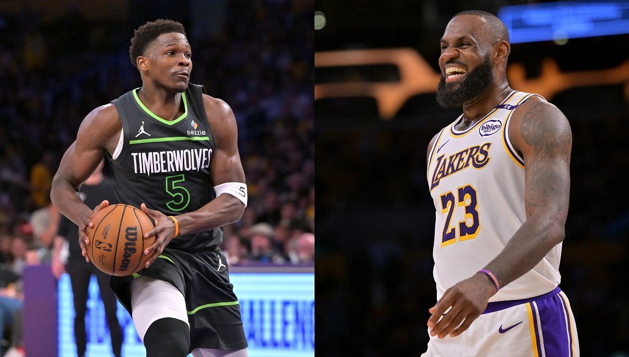 Minnesota Timberwolves vs LA Lakers predicted starting lineups and depth charts for Game 2 (April 22) | 2025 NBA Playoffs. (Image Credit: Imagn)