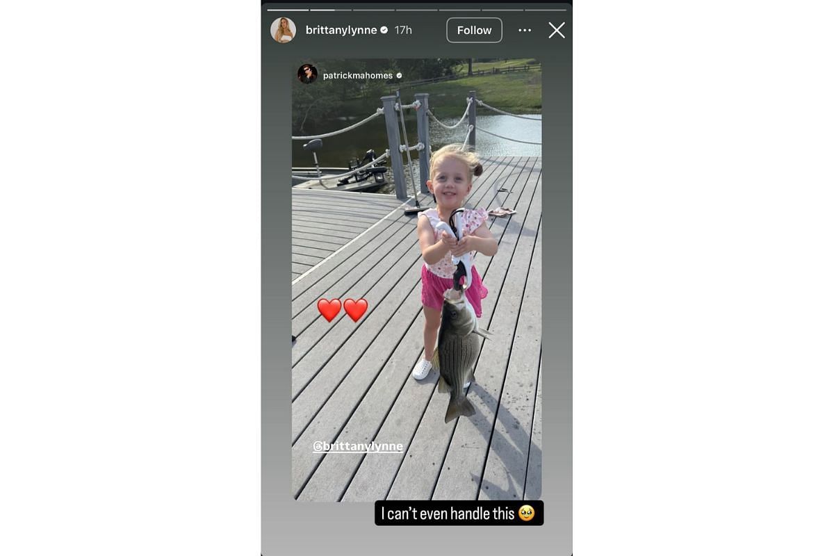 Patrick Mahomes&#039; wife Brittany leaves 5-word reaction to Chiefs star&#039;s offseason activity with daughter, Instagram (image credit: instagram/brittanylynne)