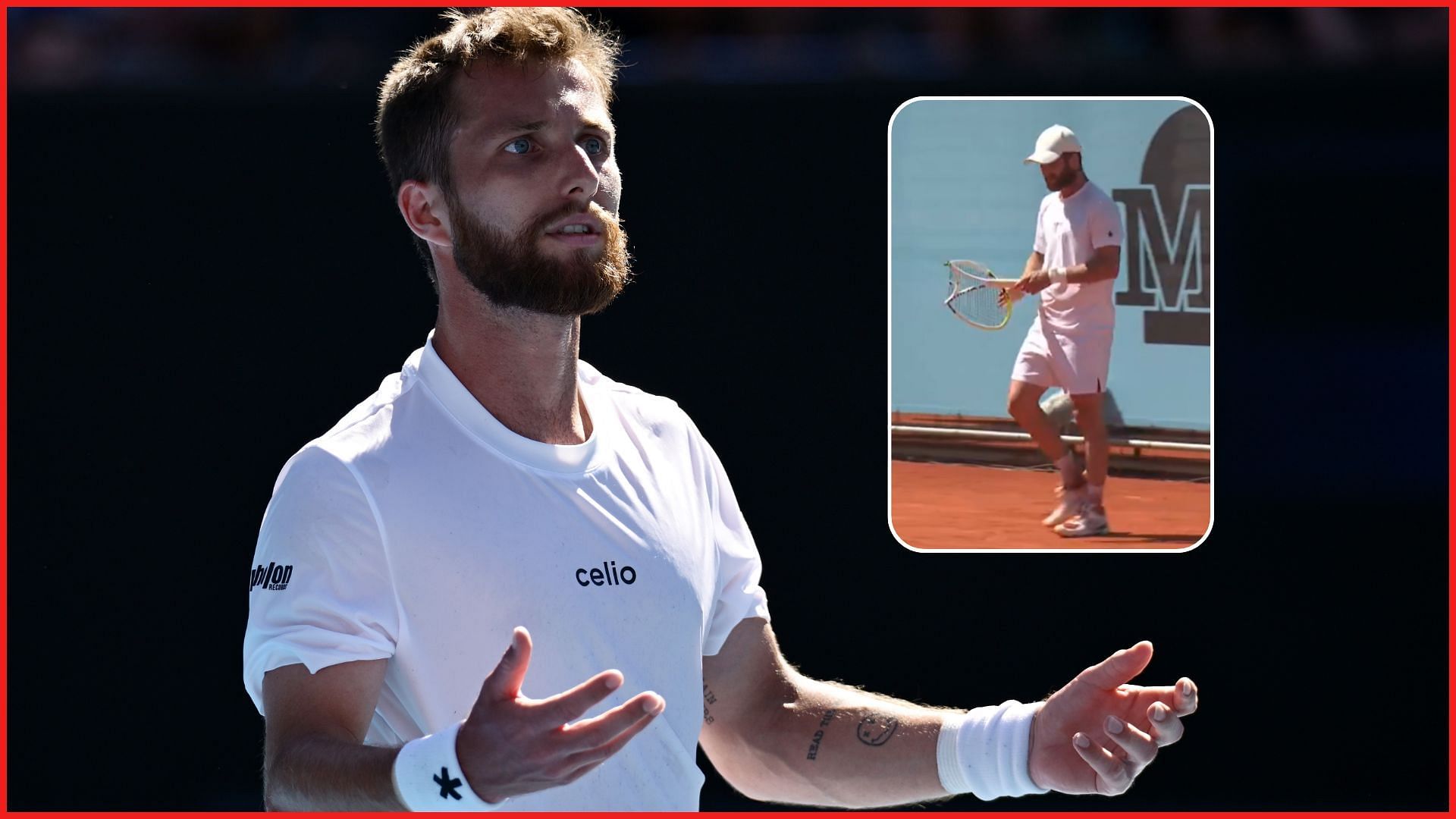 Corentin Moutet abrubtly retires from match- Source: Getty