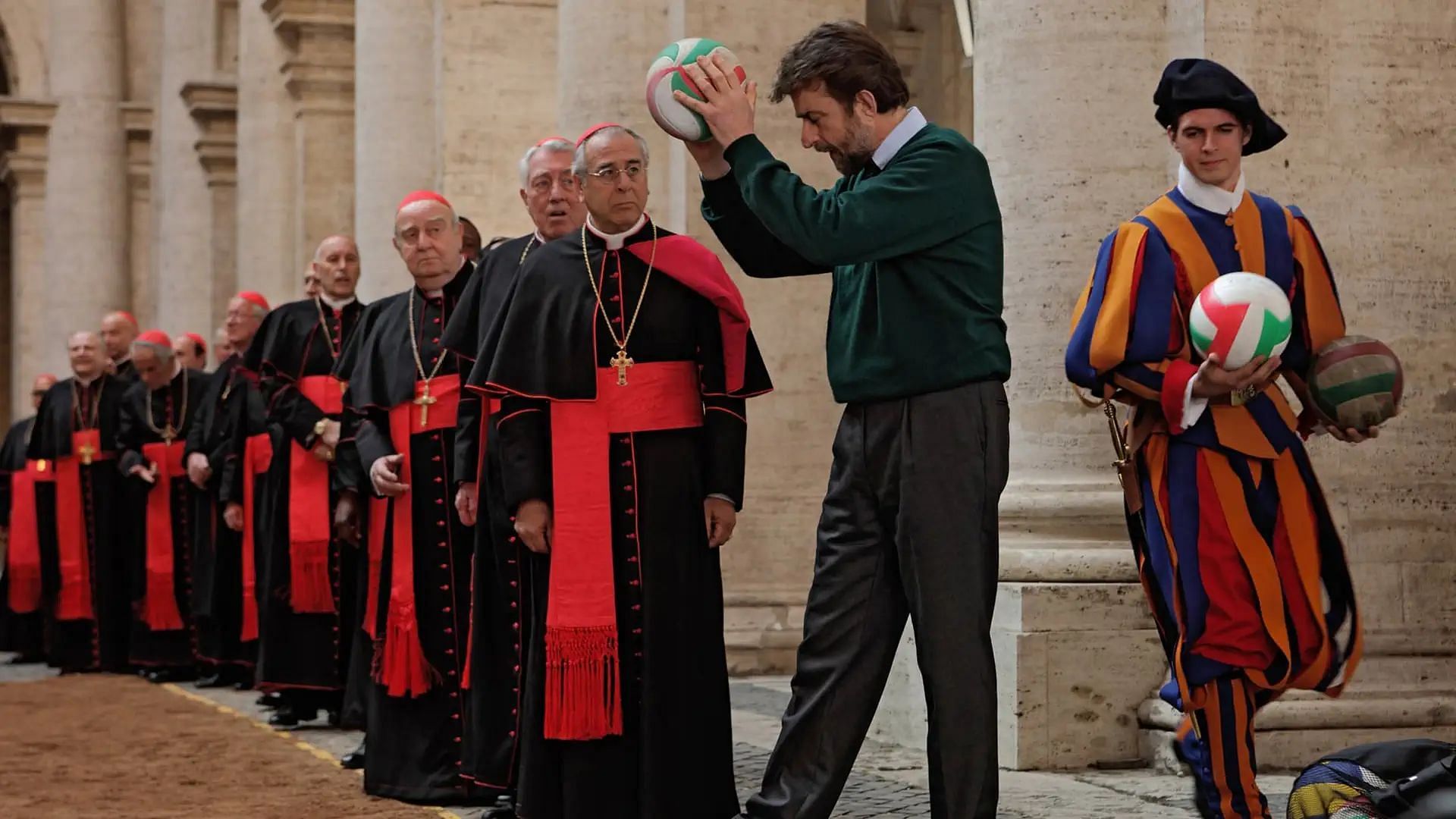 It follows Cardinal Melville, unexpectedly elected head of the Vatican (Image via Prime Video)