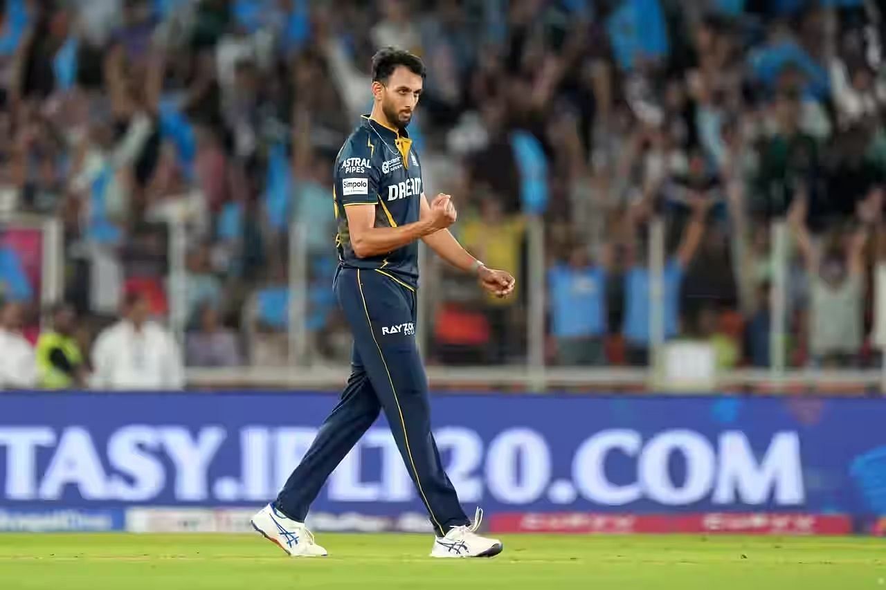 Prasidh Krishna picked up three wickets in GT&#039;s IPL 2025 win vs RR. [P/C: iplt20.com]