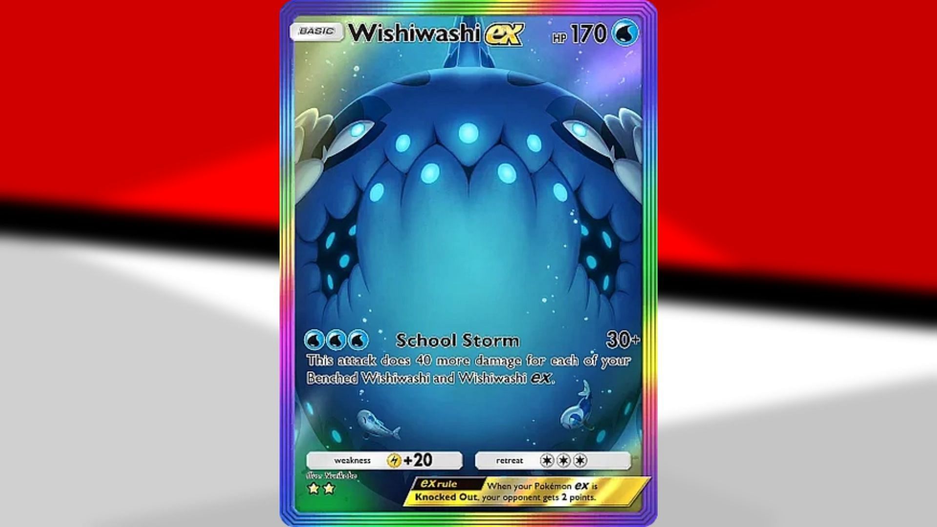 Wishiwashi ex full art in Celestial Guardians (Image via TPC)