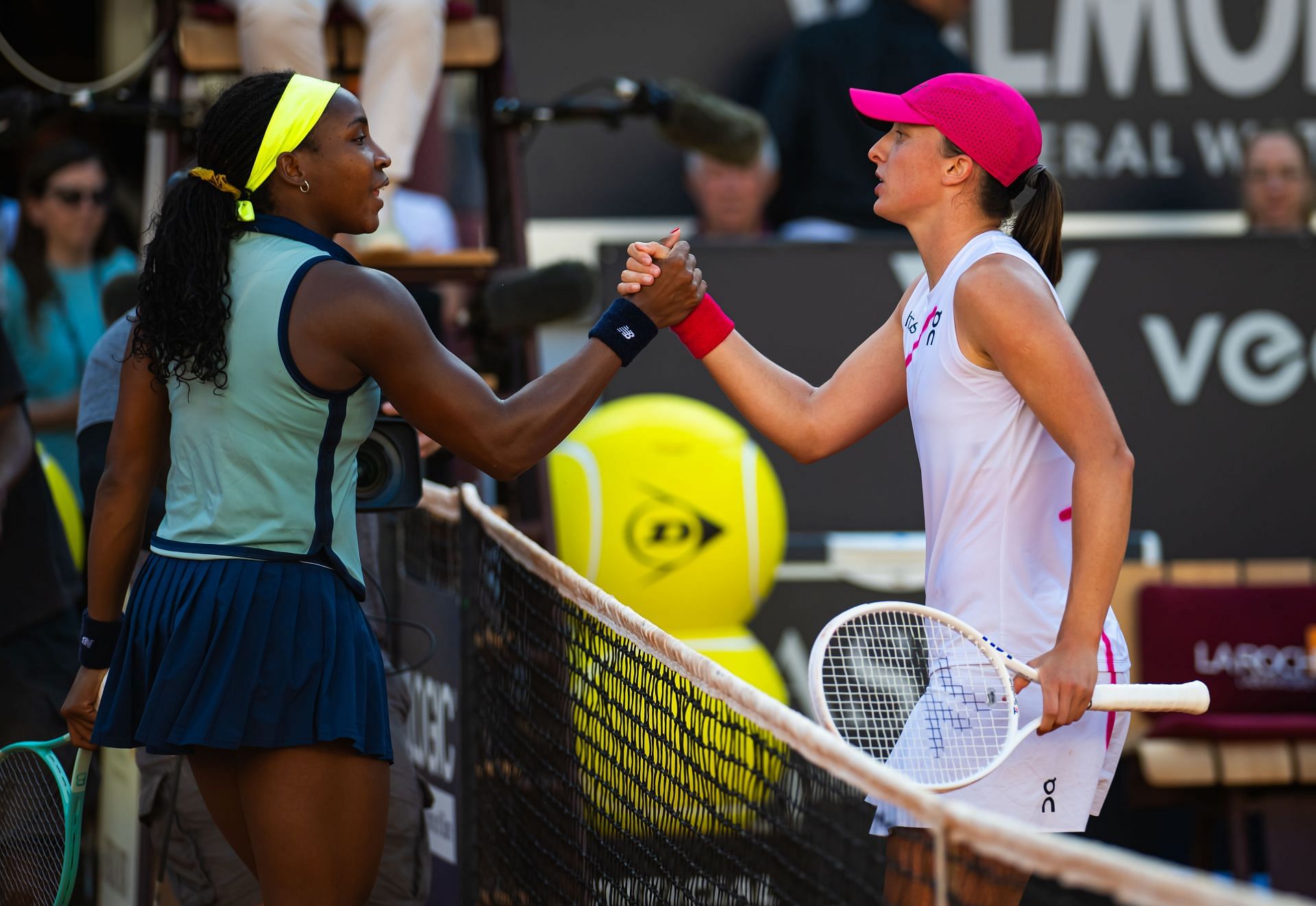 Coco Gauff and Iga Swiatek at the Italian Open 2024. (Photo: Getty)