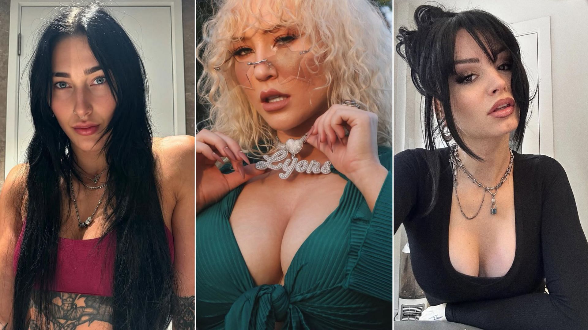 Rhea Ripley (left), Nikkita Lyons (center), &amp; Saraya (right). [Images taken from stars