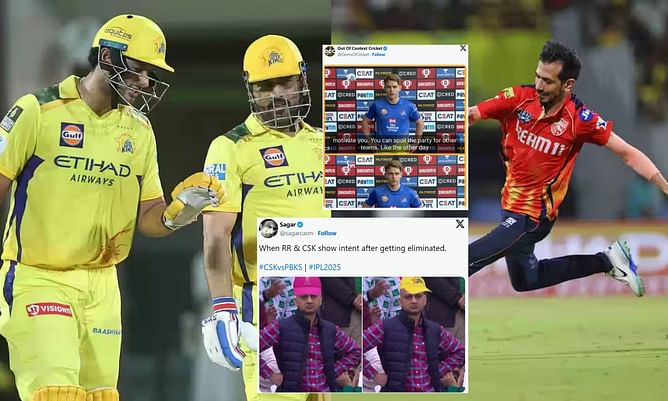 "Injury replacement tactics failed" - Top 10 funny memes as CSK bundle out for 190 in IPL 2025 match vs PBKS in Chennai