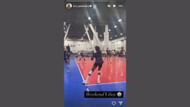 Zhuri James practices baskyeball. (Credits: @mrs_savannahrj/Instagram)