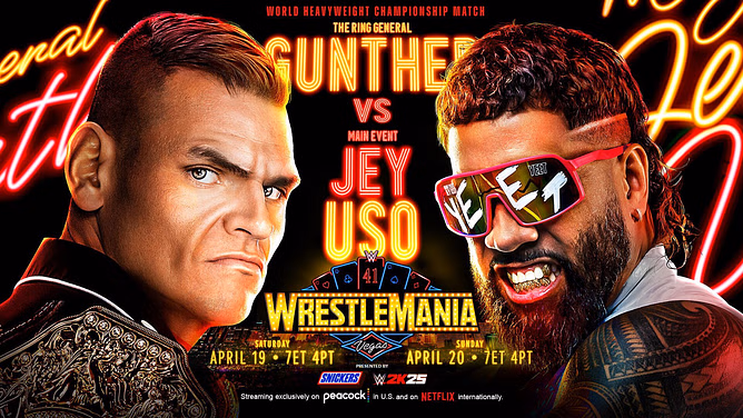 Jey Uso vs Gunther’s spot on the WrestleMania 41 card predicted by WWE veteran