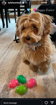 Kylie Feuerbach shares Easter wishes with her dog, Tobi (Image via Instagram/kyliefeuerbach)