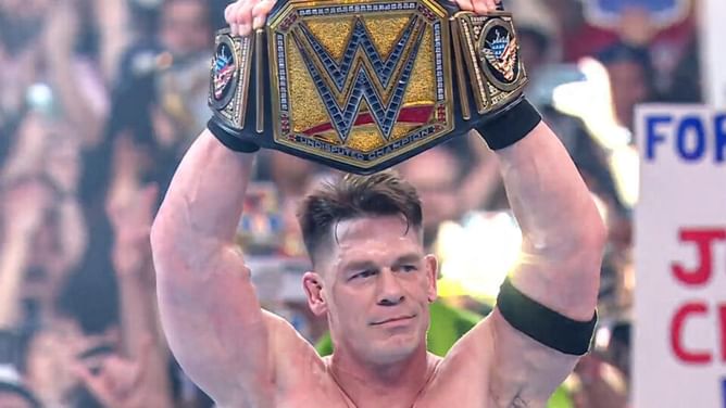 John Cena has an interesting reaction immediately after winning the Undisputed WWE Championship at WrestleMania 41