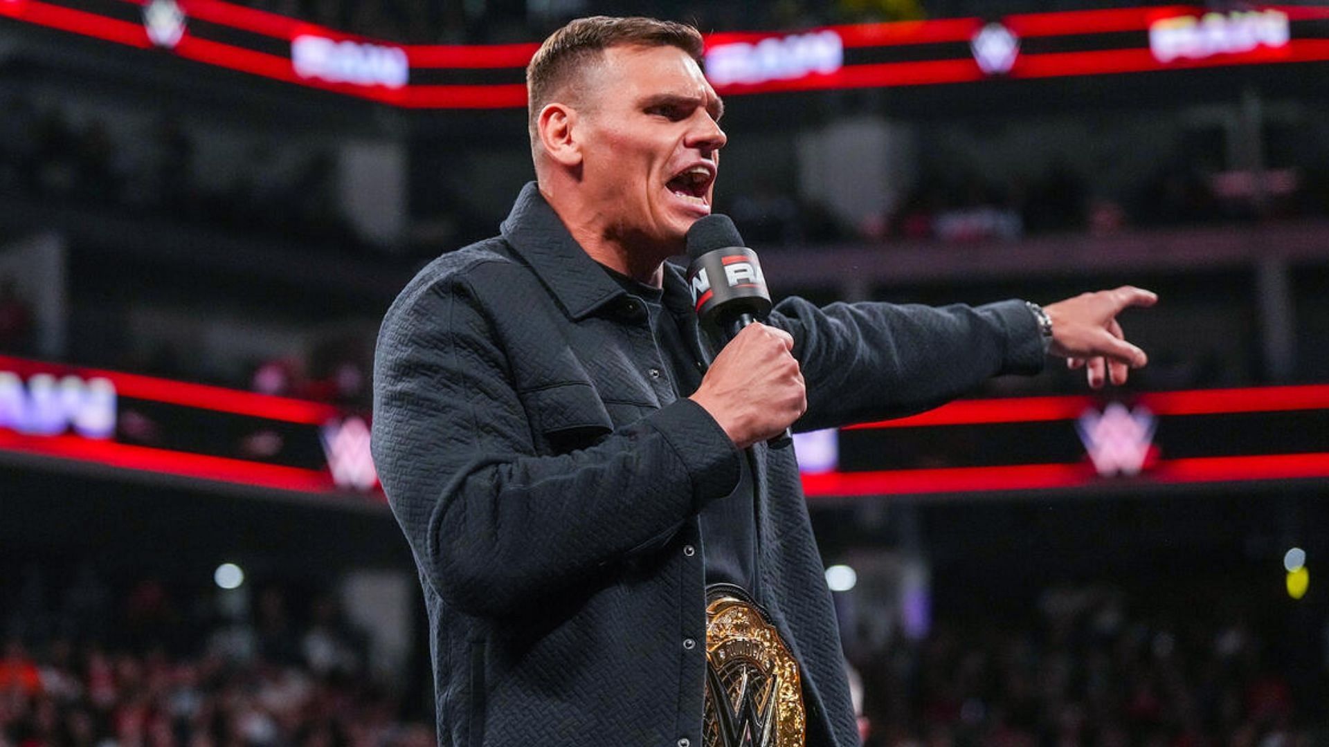 The champion delivered a promo last night on RAW. [Image credit: WWE.com]
