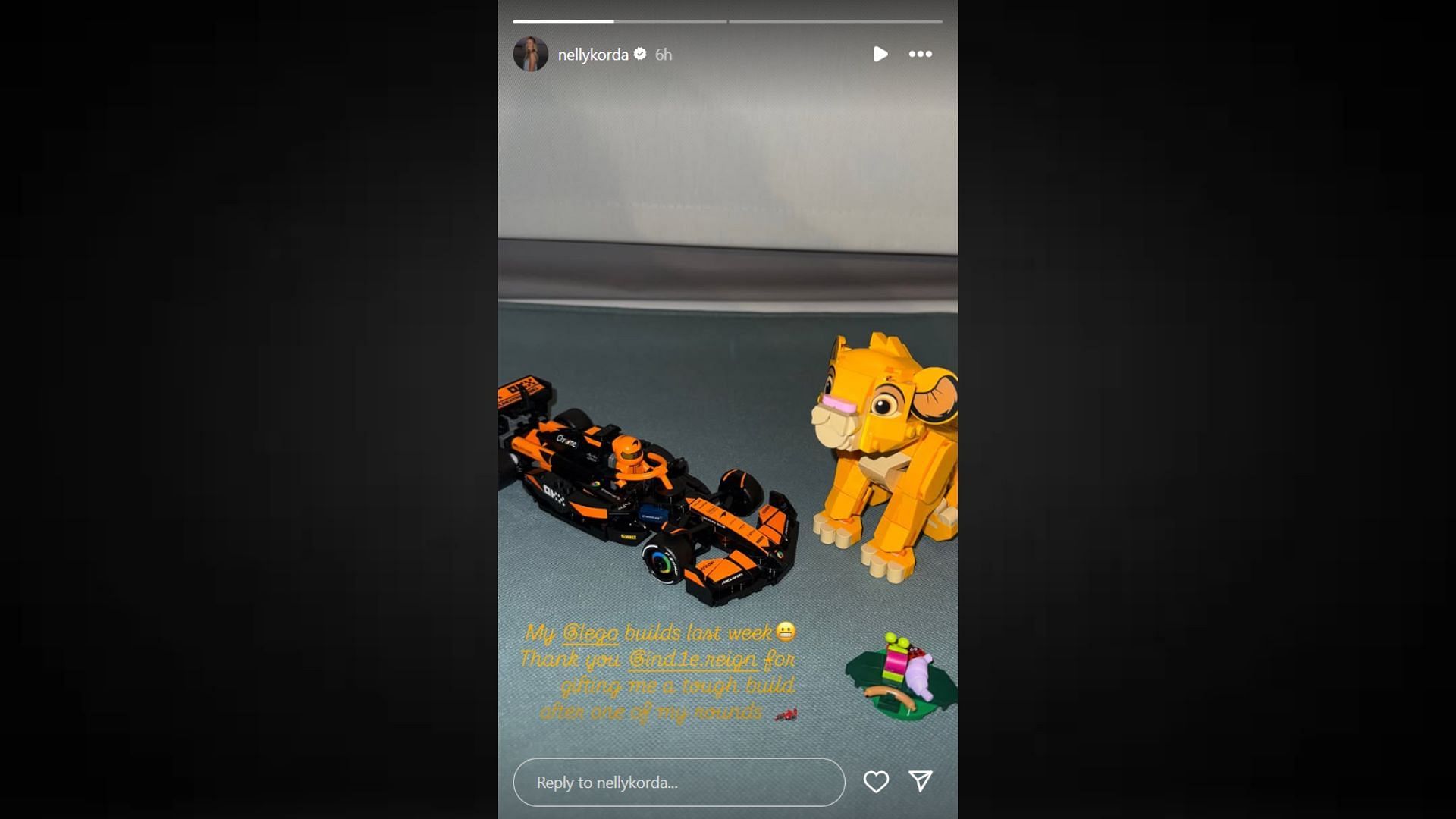 Nelly Korda&#039;s Instagram Story
