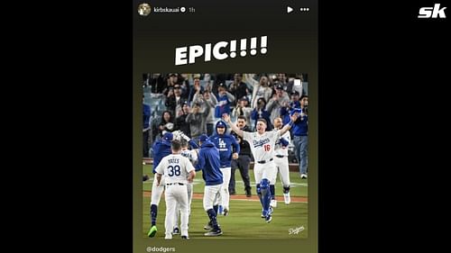 Screenshot from the story on Instagram (Source: @kirbskauai/Instagram)