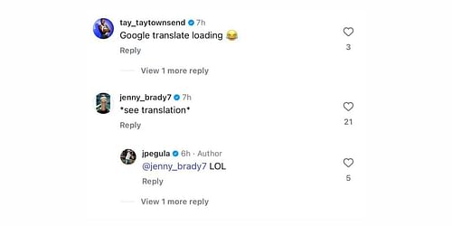 Screenshot via @jpegula @tay_taytownsend and @jenny_brady7 on Instagram