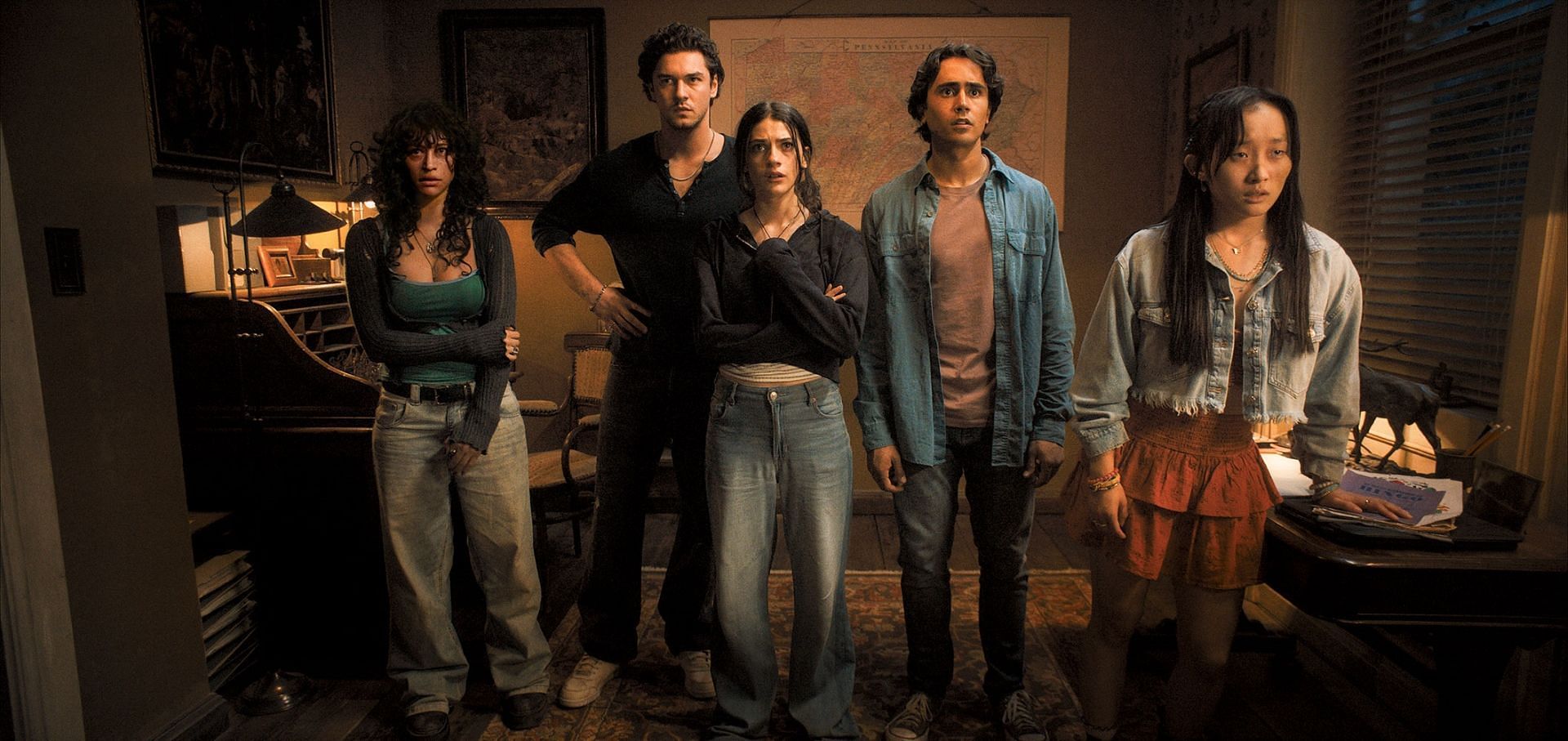 Clover and her friends as seen in the survival horror film Until Dawn. (Image via untildawn.movie)