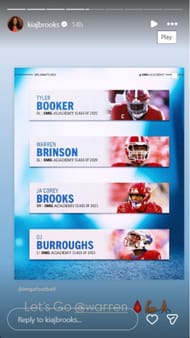 Flau'jae Johnson's mom hypes Brinson before the NFL draft | via @kiajbrooks/ig