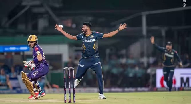 Mohammed Siraj strikes early to trap Rahmanullah Gurbaz plumb lbw for 1 with a nip-backer in KKR vs GT IPL 2025 clash [Watch]